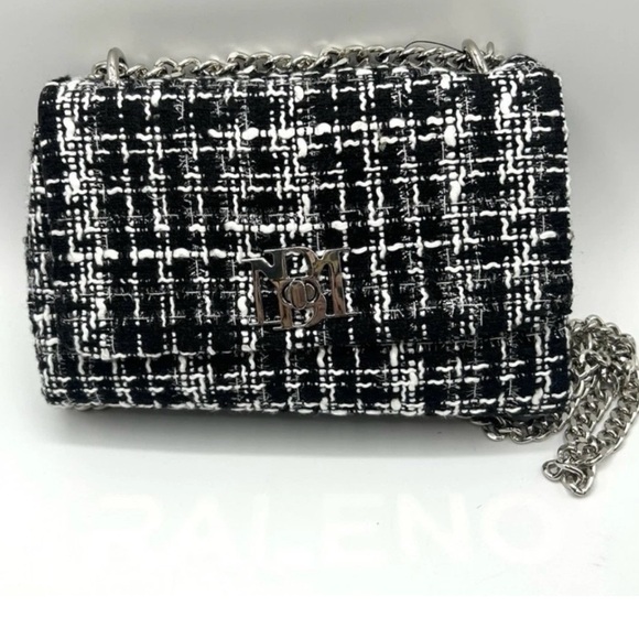 Badgley Mischka Tweed Textured Messenger Bag NWT - Picture 5 of 7